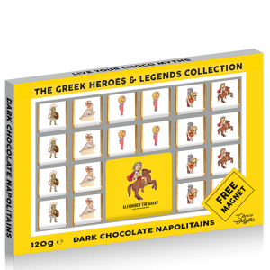 The Greek Heroes & Legends Collection dark chocolate napolitains 120g