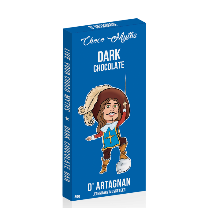 D' Artagnan dark chocolate bar 80g