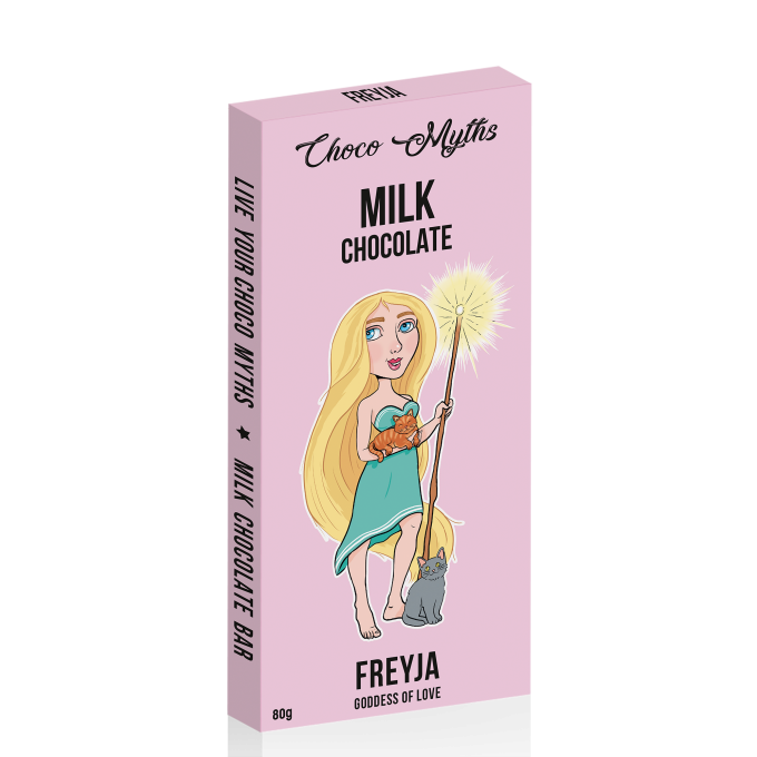 Freyja milk chocolate bar 80g