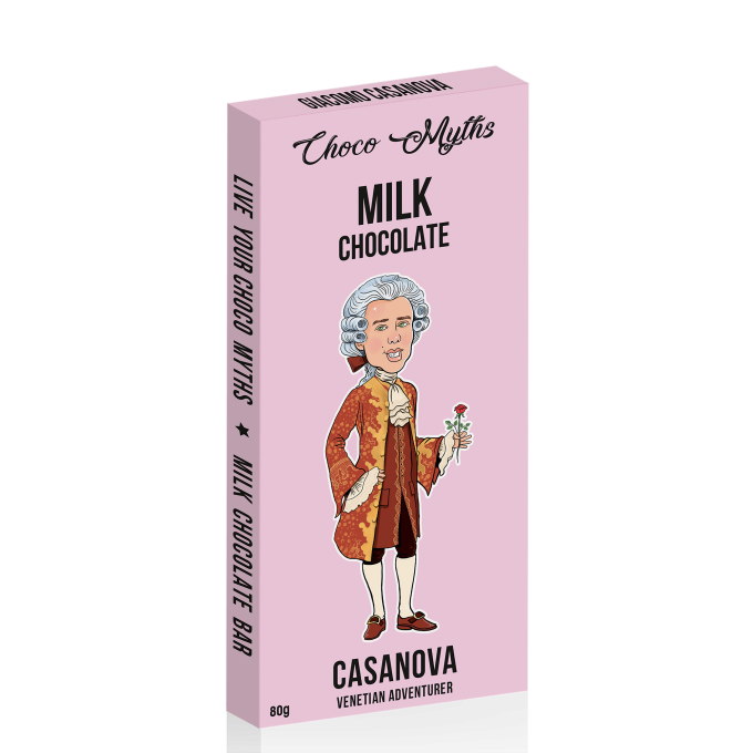 Casanova milk chocolate bar 80g