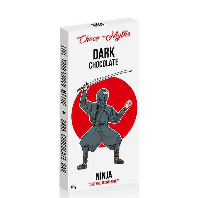 Ninja dark chocolate bar 80g