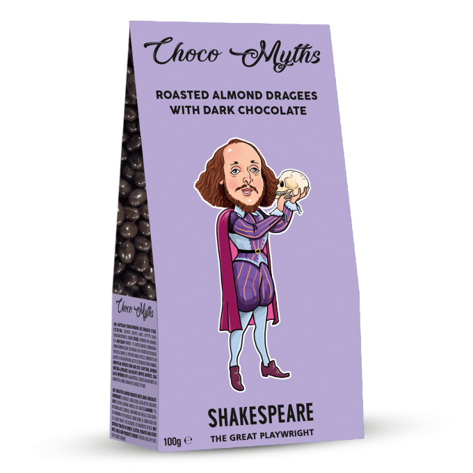 William Shakespeare roasted almond dragees with dark chocolate 100g