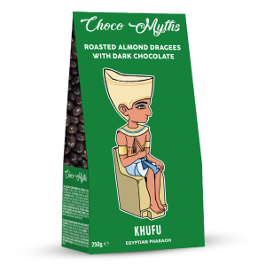 Khufu roasted almond dragees with dark chocolate 250g