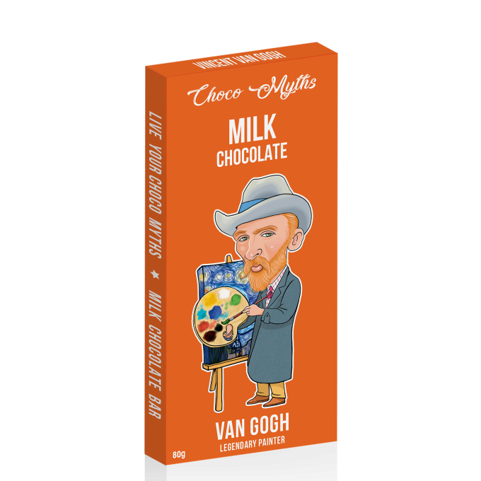 Van Gogh milk chocolate bar 80g