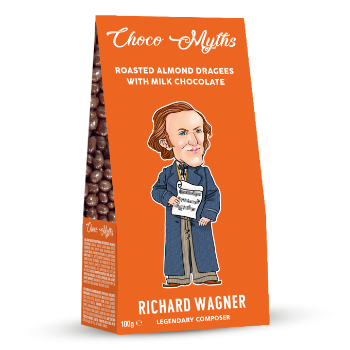 Richard Wagner roasted almond dragees with milk chocolate 100g