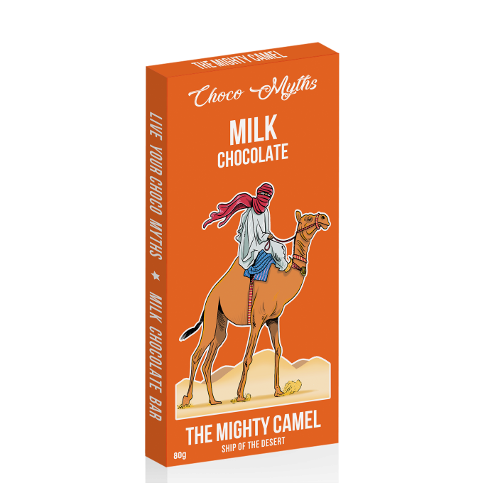 The Mighty Camel milk chocolate bar 80g