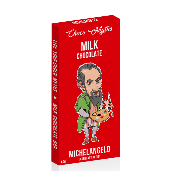 Michelangelo milk chocolate bar 80g
