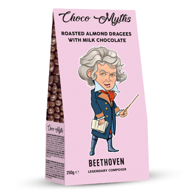 Beethoven roasted almond dragees with milk chocolate 250g
