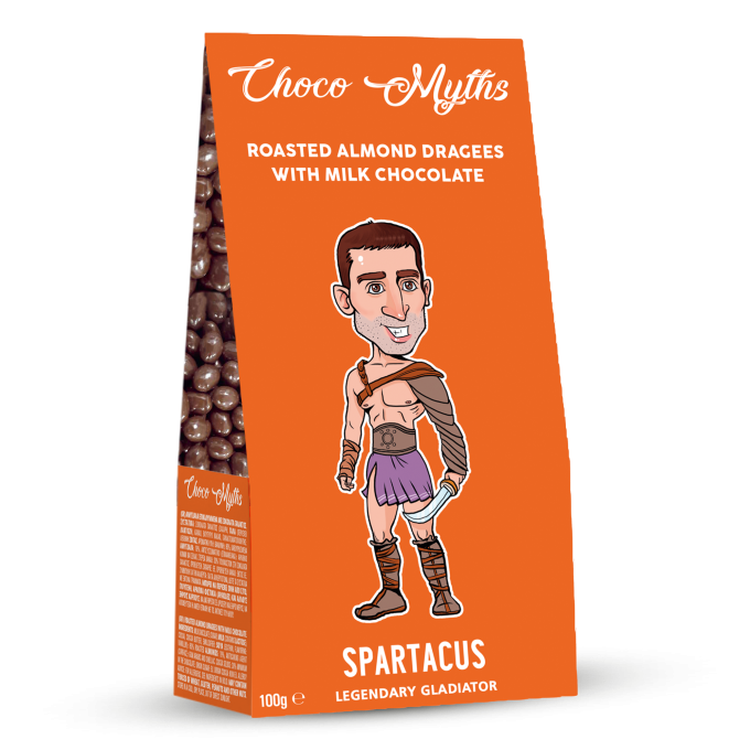 Spartacus roasted almond dragees with milk chocolate 100g