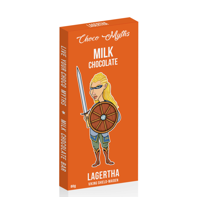 Lagertha milk chocolate bar 80g