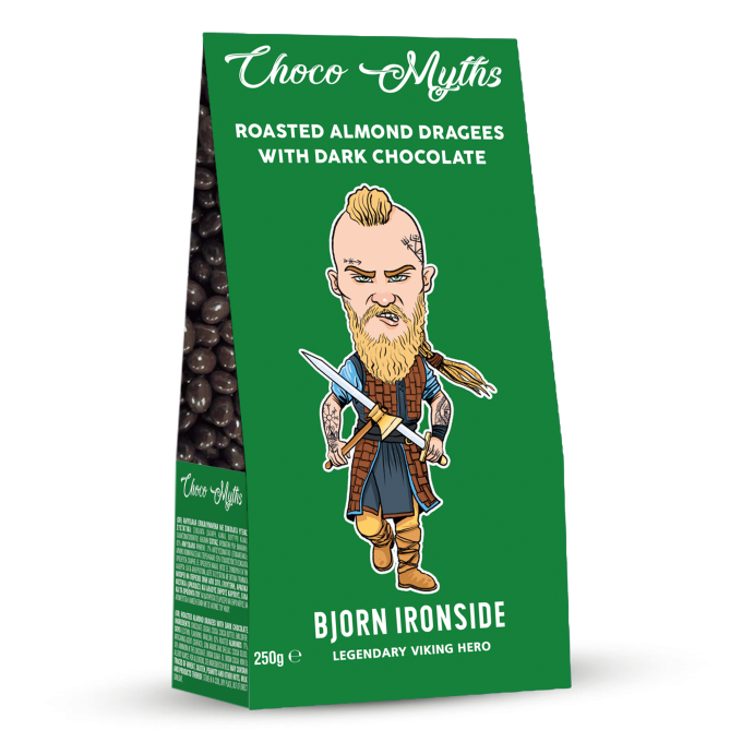 Bjorn Ironside roasted almond dragees with dark chocolate 250g