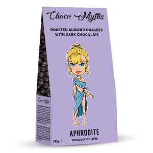 Aphrodite roasted almond dragees with dark chocolate 100g