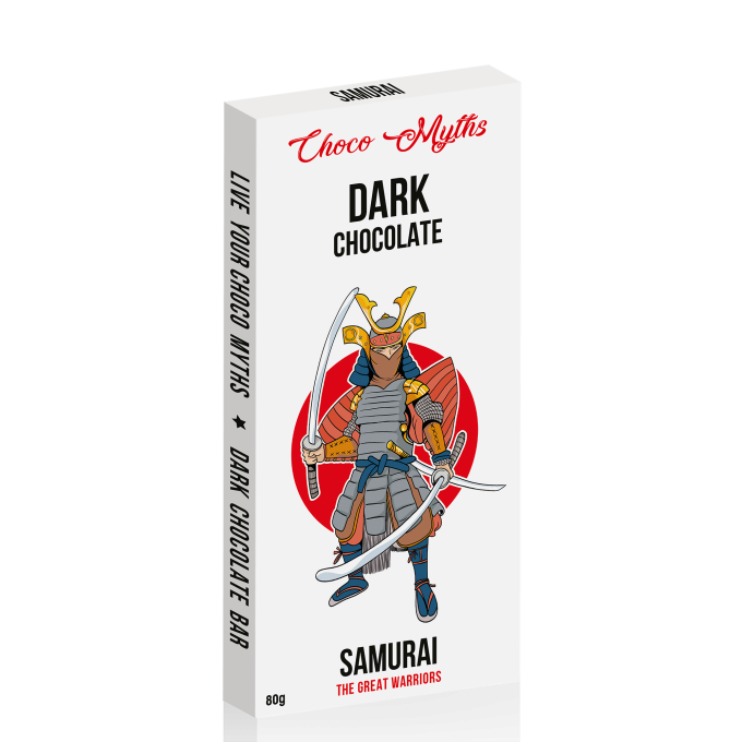 Samurai dark chocolate bar 80g