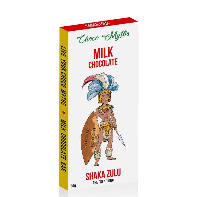 Shaka Zulu milk chocolate bar 80g