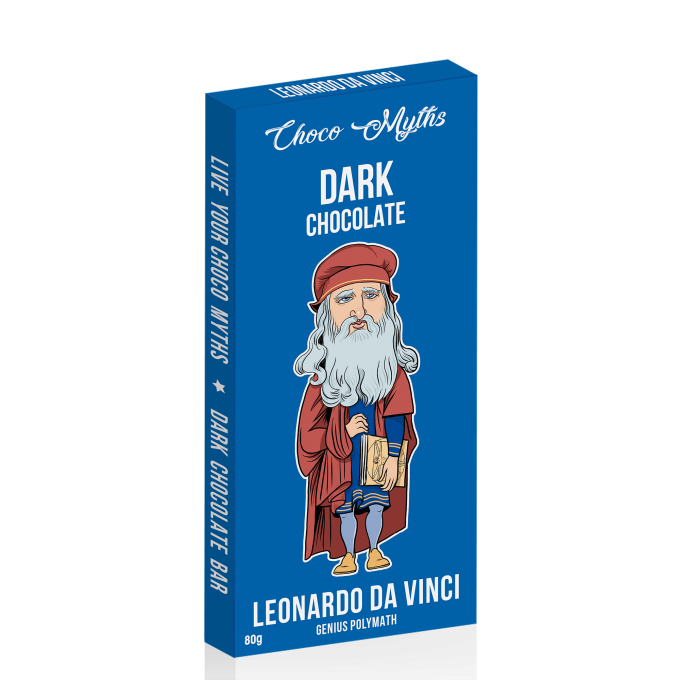 Leonardo Da Vinci dark chocolate bar 80g