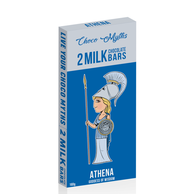 Athena milk chocolate duo bars 2x80g