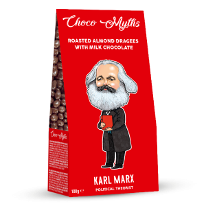 Karl Marx roasted almond dragees with milk chocolate 100g