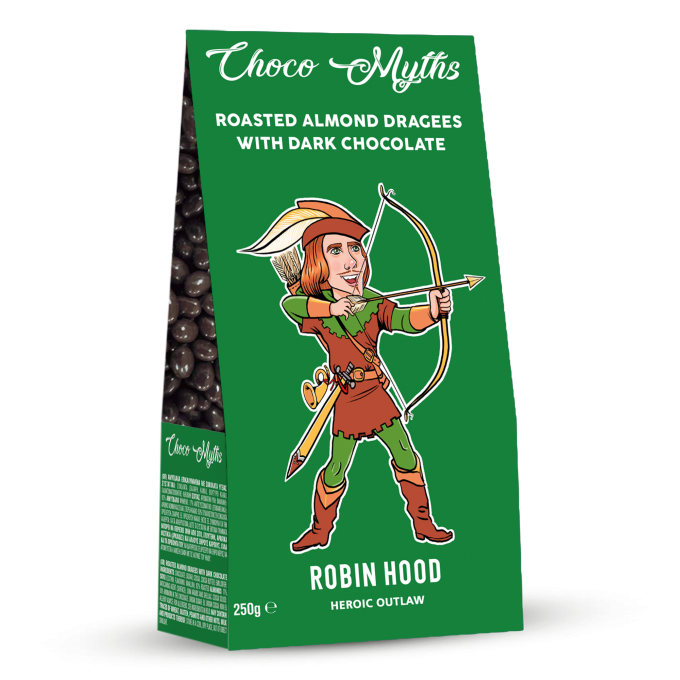 Robin Hood roasted almond dragees with dark chocolate 250g