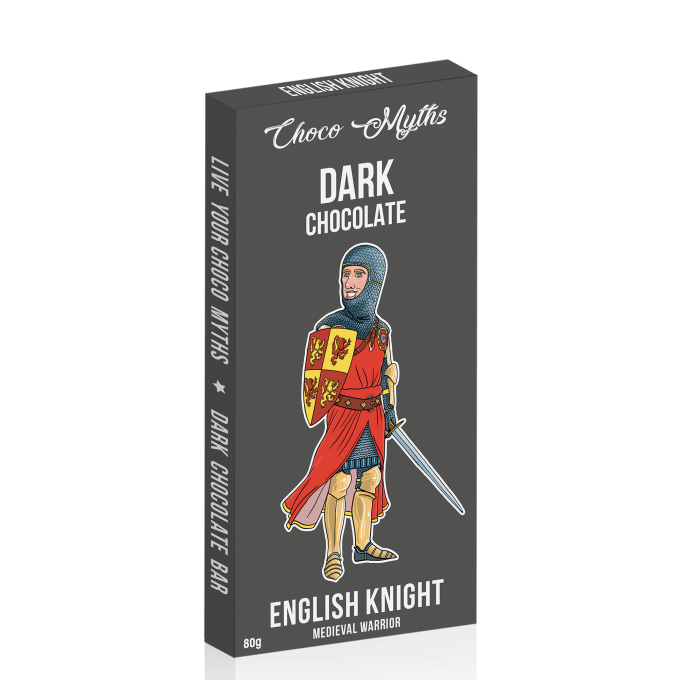 English Knight dark chocolate bar 80g