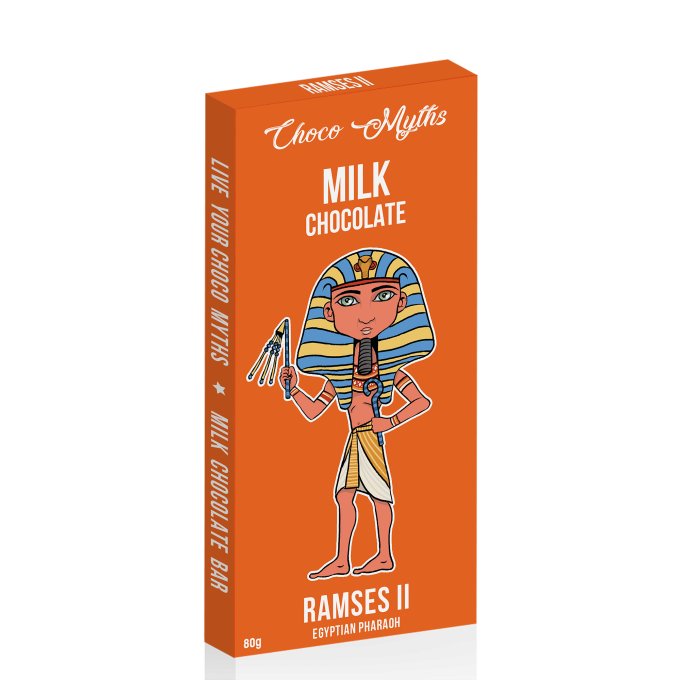 Ramses II milk chocolate bar 80g