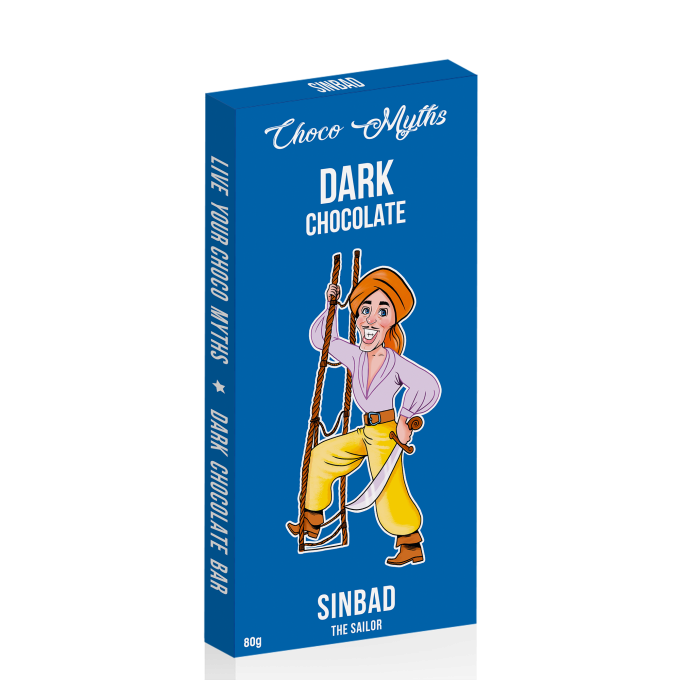 Sinbad dark chocolate bar 80g