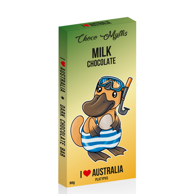 Platypus milk chocolate bar 80g