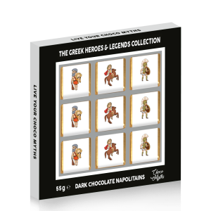 The Greek Heroes & Legends Collection dark chocolate napolitains 55g
