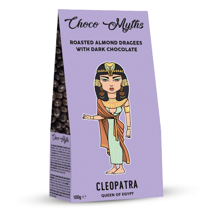 Cleopatra roasted almond dragees with dark chocolate 100g