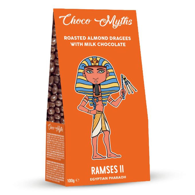 Ramses II roasted almond dragees with milk chocolate 100g
