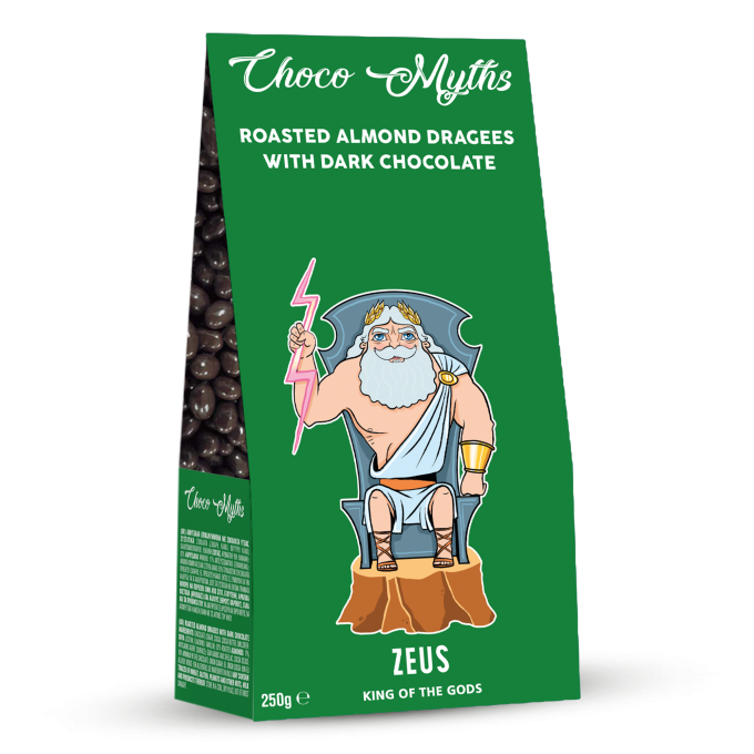 Zeus  roasted almond dragees with dark chocolate 250g