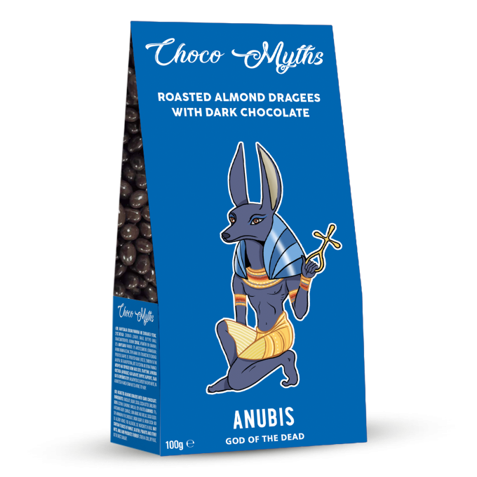 Anubis roasted almond dragees with dark chocolate 100g