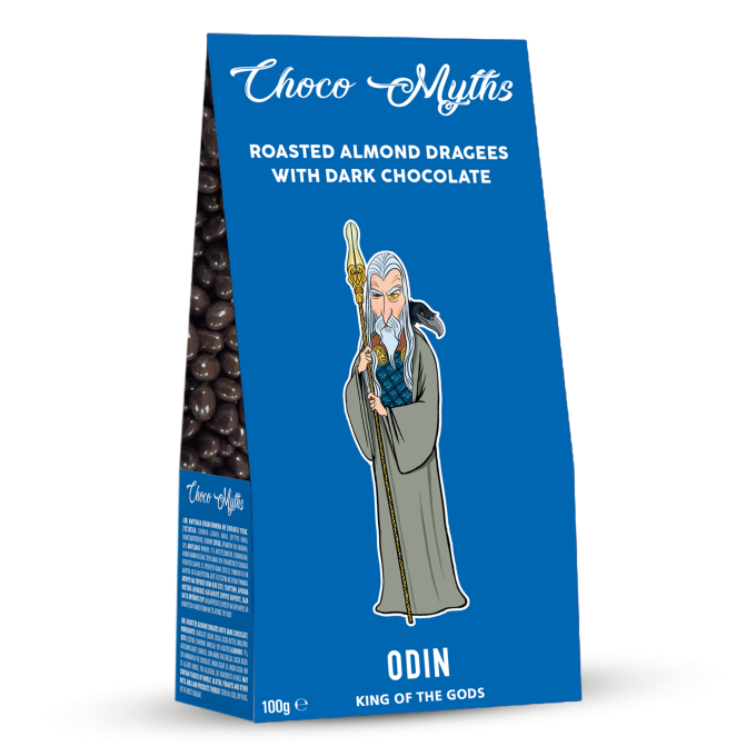 Odin roasted almond dragees with dark chocolate 100g