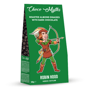 Robin Hood roasted almond dragees with dark chocolate 100g