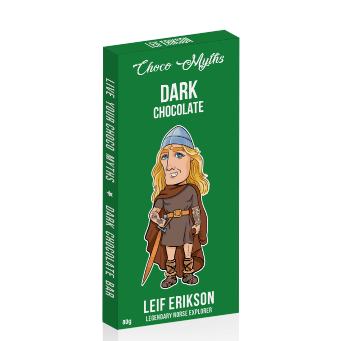 Leif Erikson dark chocolate bar 80g