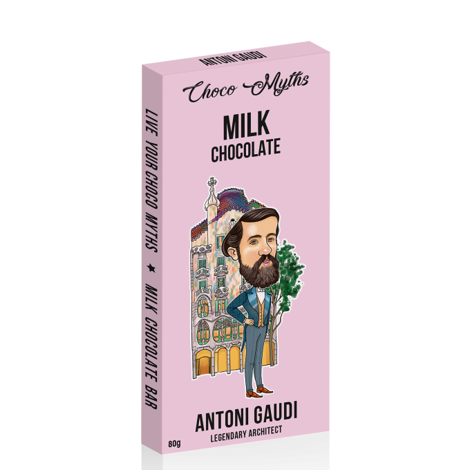 Antoni Gaudi milk chocolate bar 80g