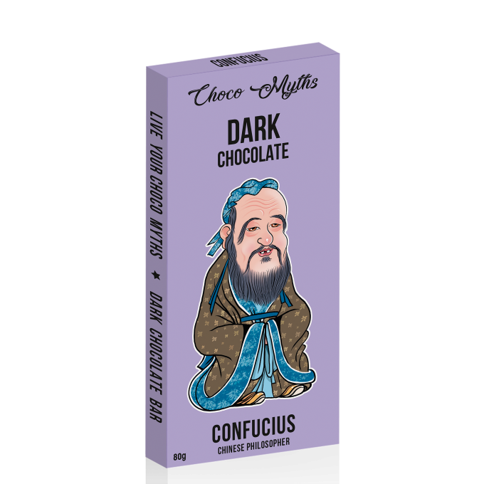 Confucius dark chocolate bar 80g