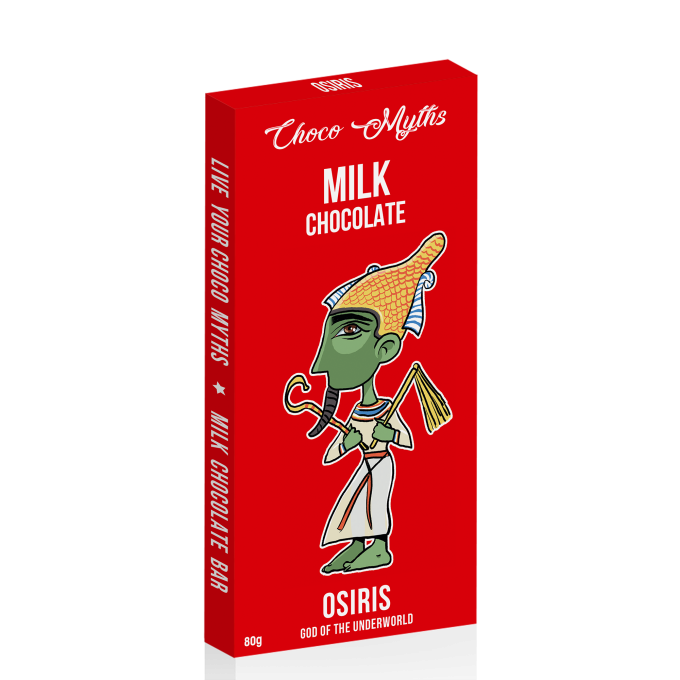 The Egyptian Collection: Osiris milk chocolate bar 80g