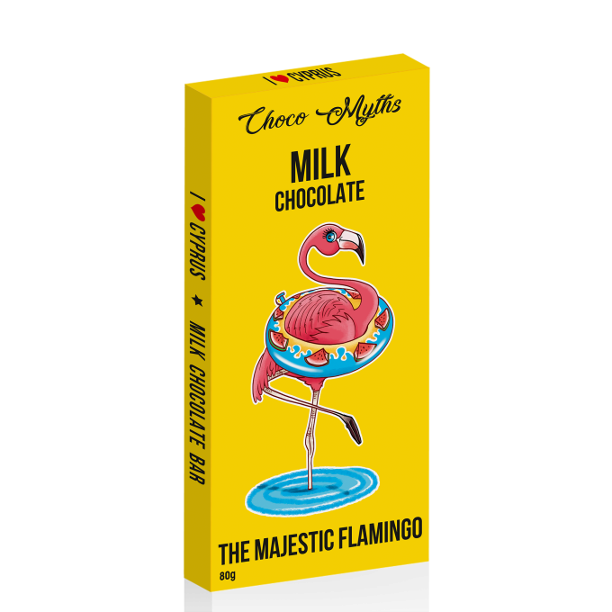 Flamingo milk chocolate bar 80g