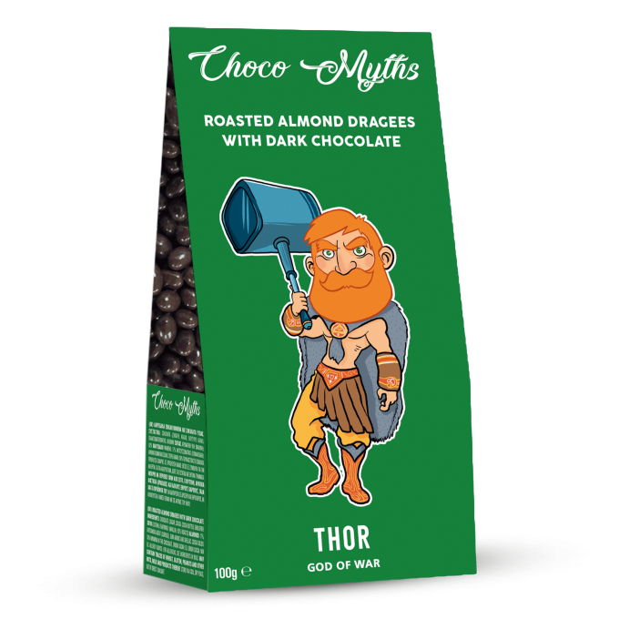 Thor roasted almond dragees with dark chocolate 100g