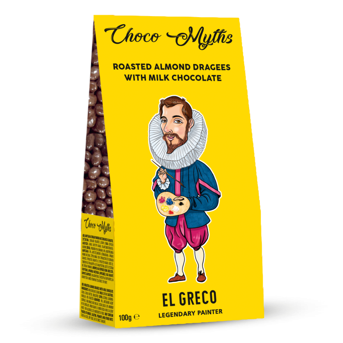 El Greco roasted almond dragees with milk chocolate 100g