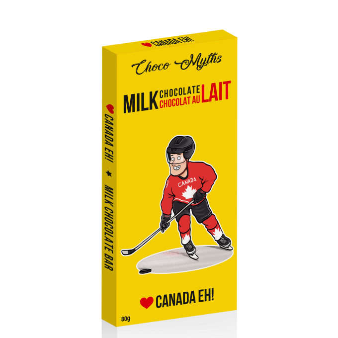 Hockey Player milk chocolate bar 80g