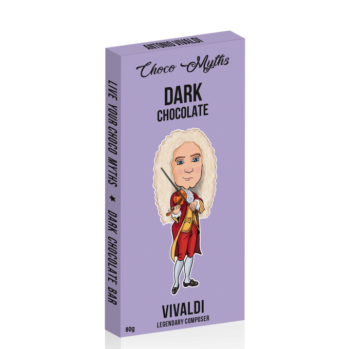 Vivaldi dark chocolate bar 80g