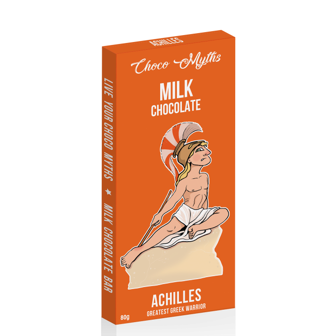 Achilles milk chocolate bar 80g