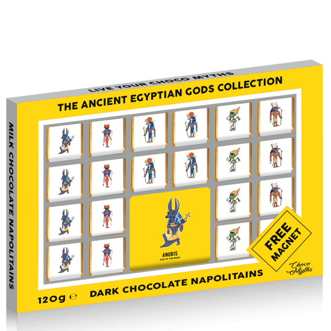 The Ancient Egyptian Gods Collection dark chocolate napolitains 120g