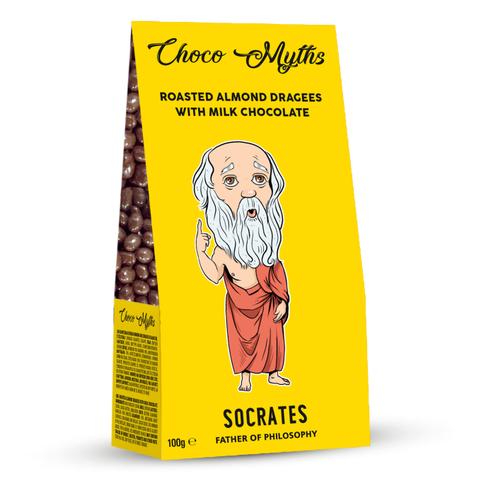 Socrates roasted almond dragees with milk chocolate 100g