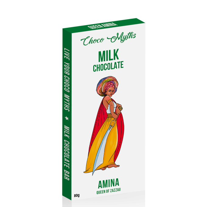 Queen Amina milk chocolate bar 80g