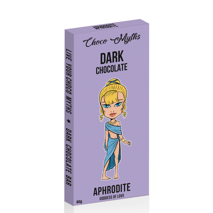 Aphrodite dark chocolate bar 80g